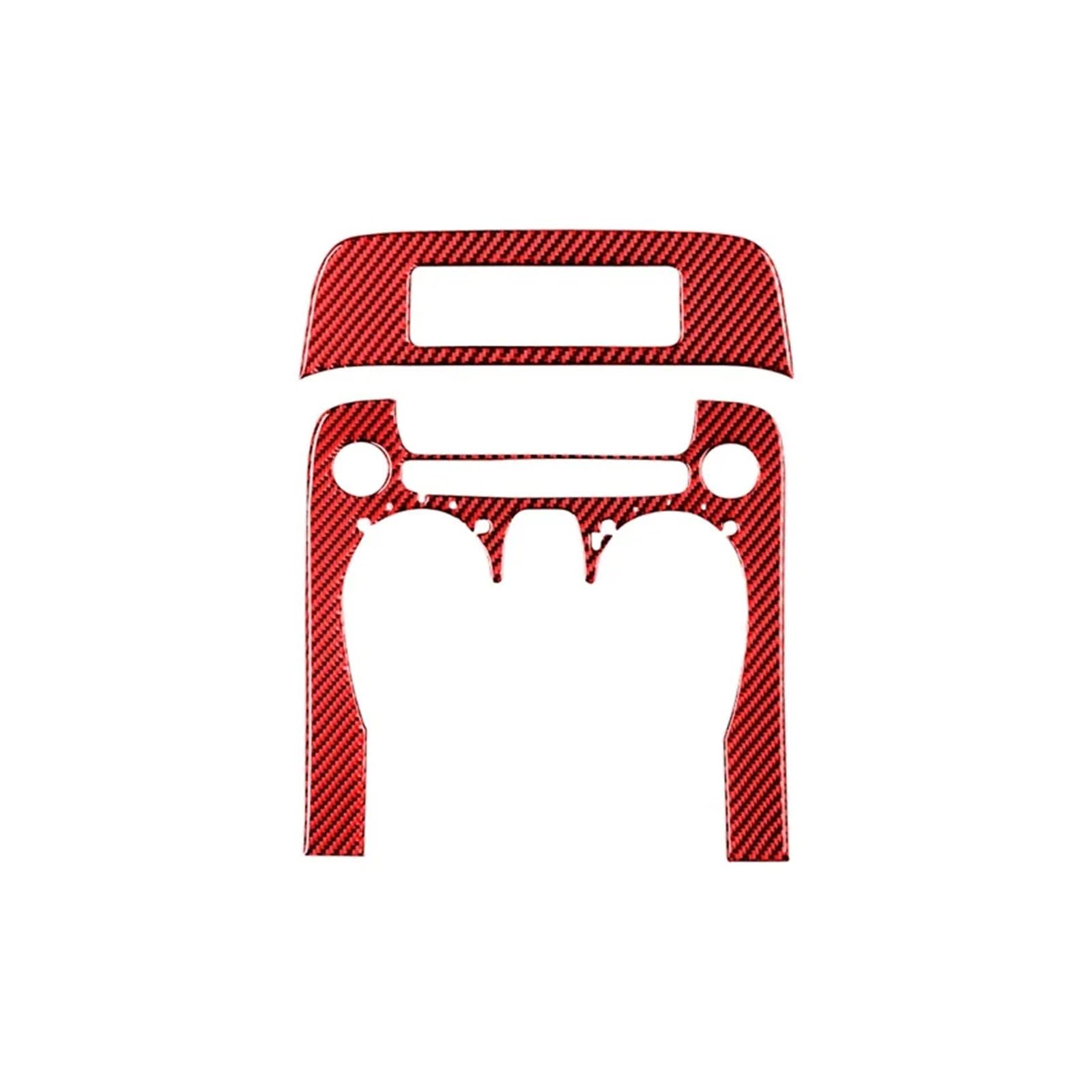 Real Carbon Fiber for Chevrolet for Camaro 2010 2011 Accessories Interior Car Air Conditioning Switch Panel Trim Cover Decor Sticker Car Interior Panel Trim(Red)
