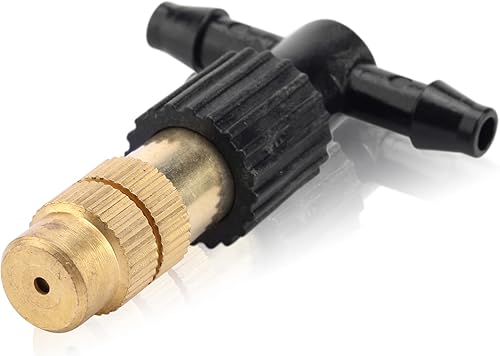 Miniatura 7 de Mornajina 20 boquillas atomizadoras de tres vías con conector de riego por goteo para tubos de riego por goteo de 14 de pulgada, emisores de riego