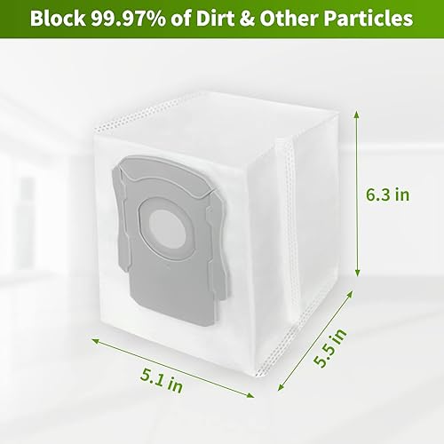 Miniatura 5 de Paquete de 26 bolsas de vacío compatibles con iRobot serie i, s y j, bolsas de repuesto para i7 i7+, i8 i8+, i3, i3+, i4, i4+, i1+, i6, i6+, j7,