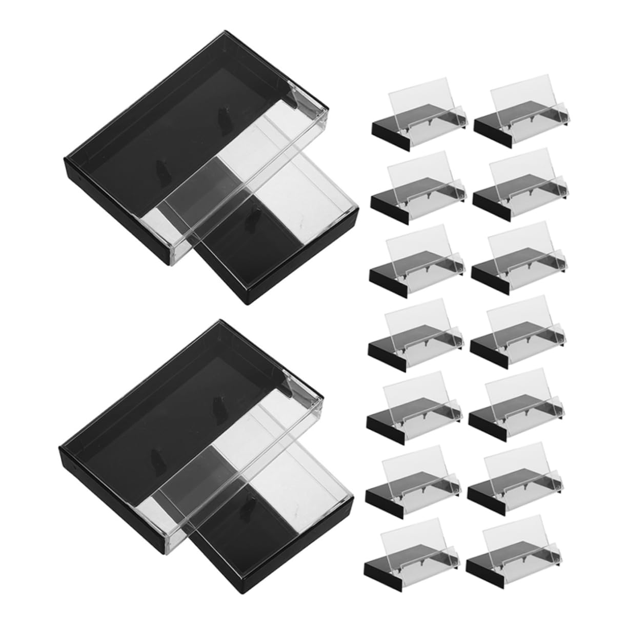 SUPVOX 20pcs Vintage Cassette Tape Storage Box Audio Tape Organizer Classic Style Cases Ample Capacity Organized Storage for Music Collectors