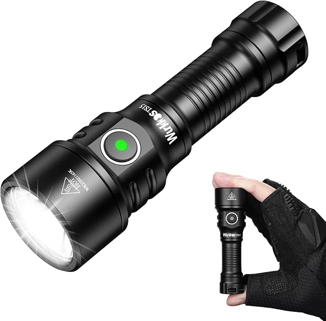 Wurkkos TS15 Mini Rechargeable AA Flashlight 900 Lumens 401m Beam Distance | Compatible with AA BatteriesLong Compact & Bright Pocket Flashlightfor Camping, Hiking, Pocket Outdoor Emergency Light