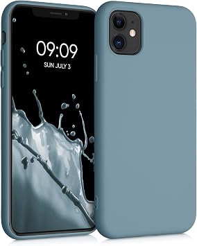 kwmobile TPU Silicone Case for Apple iPhone 11 - TPU Silicone Phone Cover with Microfibre Lining, Raised Edges and Smooth Anti-Fingerprint Finish, Antique Stone