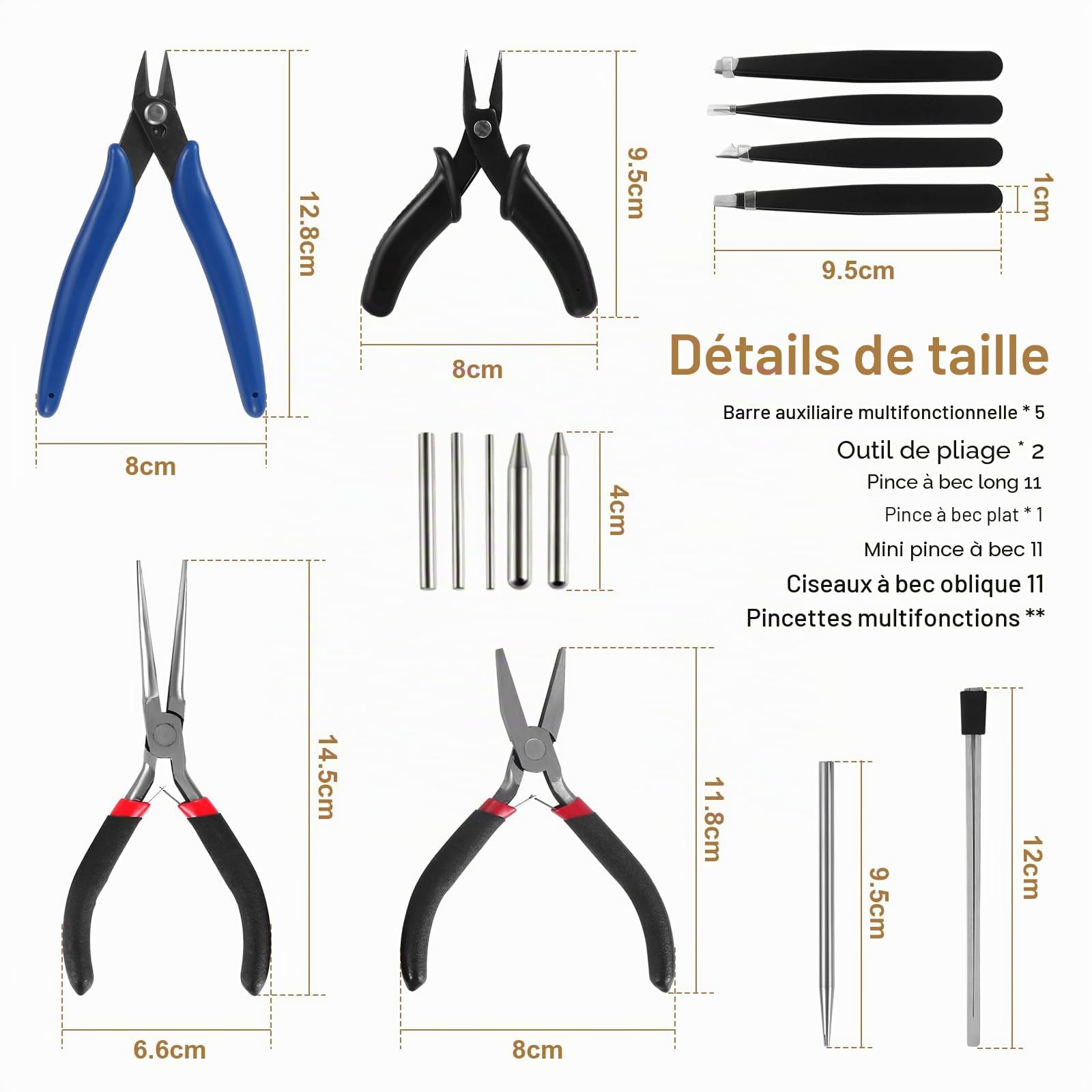 HSEAMALL 15 Pièces Outils de Modélisme Gundam Modèle Outils Kit Maquette Construction Modèle de Base Réparation et Fixation Hobby Building Craft Set
