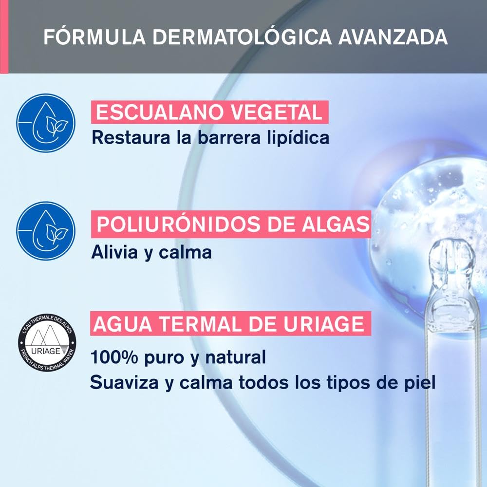 Uriage Tolederm Desmaquillante para Pieles Intolerantes y Sensibles - Al Instante - Limpiador Facial en Gel-Leche con una fórmula minimalista para alta tolerancia - Sin necesidad de aclarado