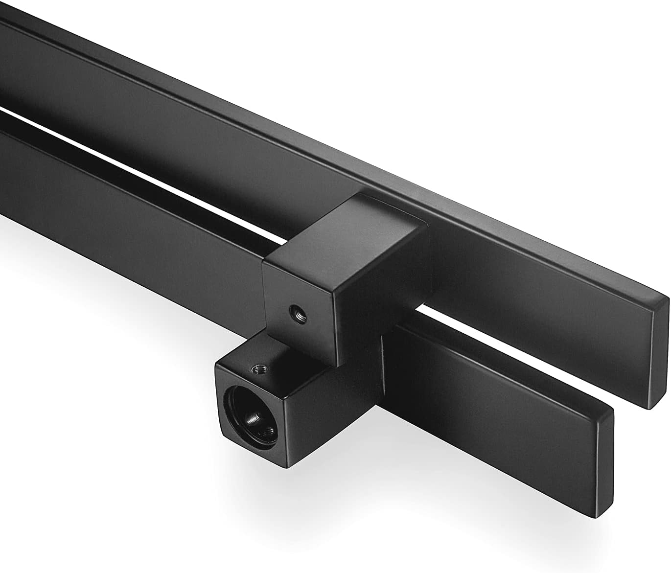 Holiday Deals 🛒 TOGU TG-6018 48 inches Solid Standoffs Heavy-Duty Commercial Grade-304 Stainless Steel Push Pull Door Handle/Barn Door Pull Handle/Glass Pulls, Matte Black Finish