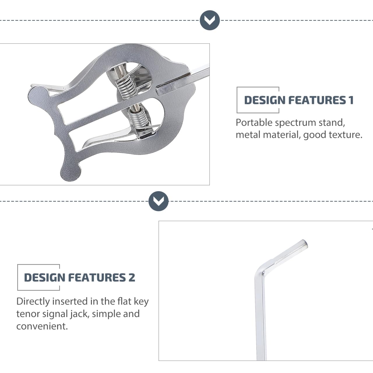 ibasenice Clip Spartiti Musicali Per Corno Alto E Baritono Supporto Spartiti Universale in Metallo Portatile Leggero E Compatto Accessorio Resistente Per Strumenti Musicali in Movimento