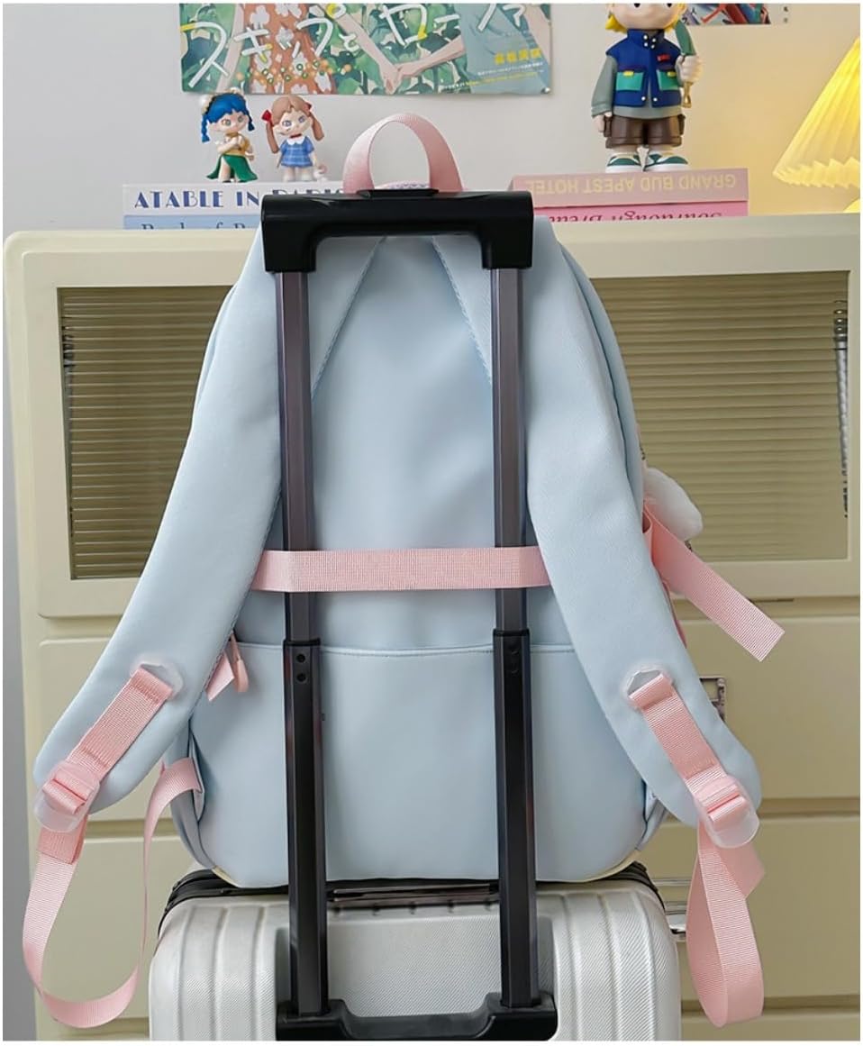 Kawaii bags ita bag backpack with pin display insert are suitable for women traveling or working (pink,L)