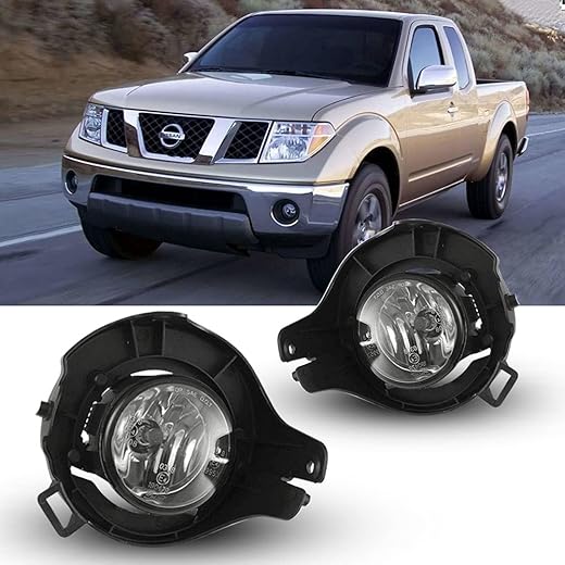 Fog Lights Replacement Compatible with 05-08 Nissan Pathfinder 2005-2009 Nissan Frontier Fog Lmaps with Clear Lens for Passenger and Driver Side