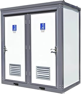 Chery Industrial 2 Private Mobile Shower Room Outdoor Double Stall Portable Bath Unit with Exhaust Fan and Lifting Lugs for Campsites Construction Sites and Events