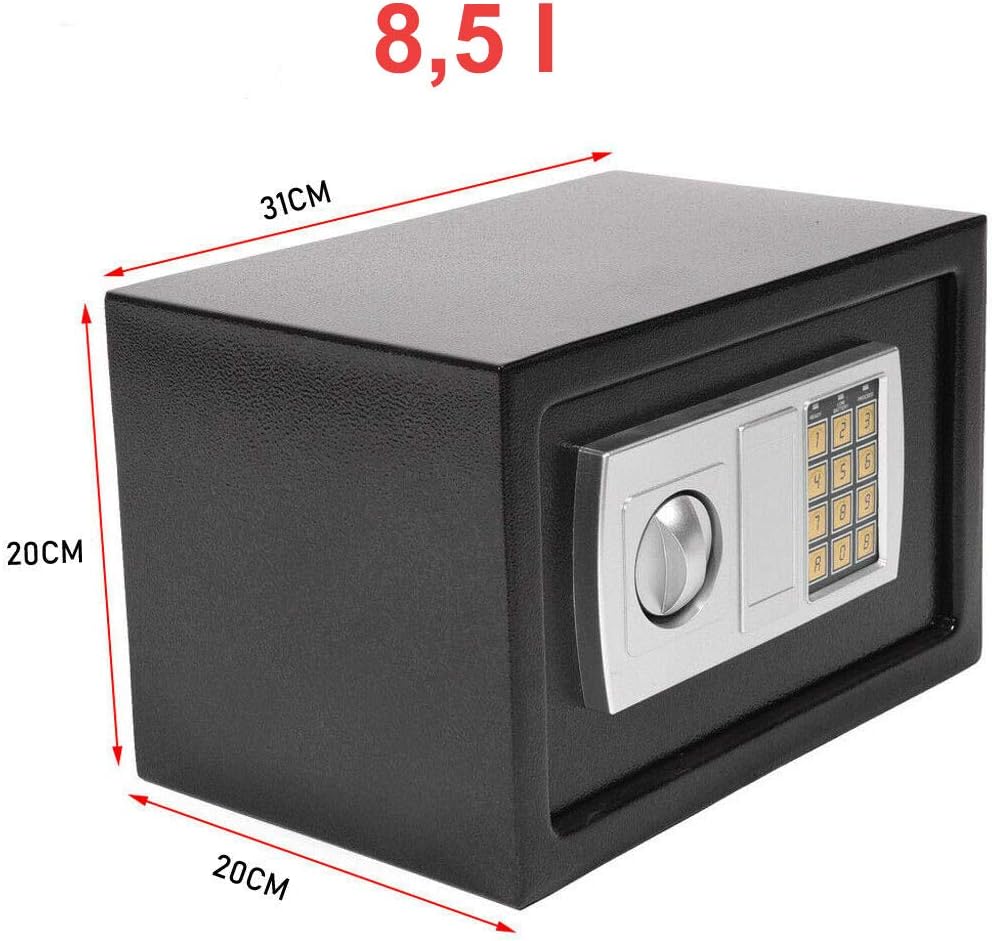 Electronic Key Steel Fireniture Wall Safe Black