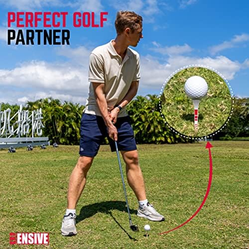 BENSIVE Golf Tees Bamboo 70mm | Pack of 100 & 50 | Sturdy, Biodegradable, Sustainable Wooden Golf Tees with Height Markers & Curved Top for Reduced Friction Ideal for Beginner & Professional Golfer - White