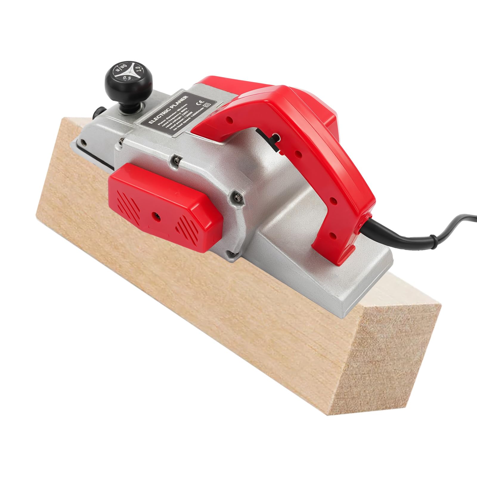 Hobelmaschine Elektrohobel,1300W Elektrische Hobelmaschine mit Kabel,13000 U/min,Einstellbares Hobeltiefe 2mm/Entgratungstiefe 18mm,für Hobeln,Nuten,Entgraten