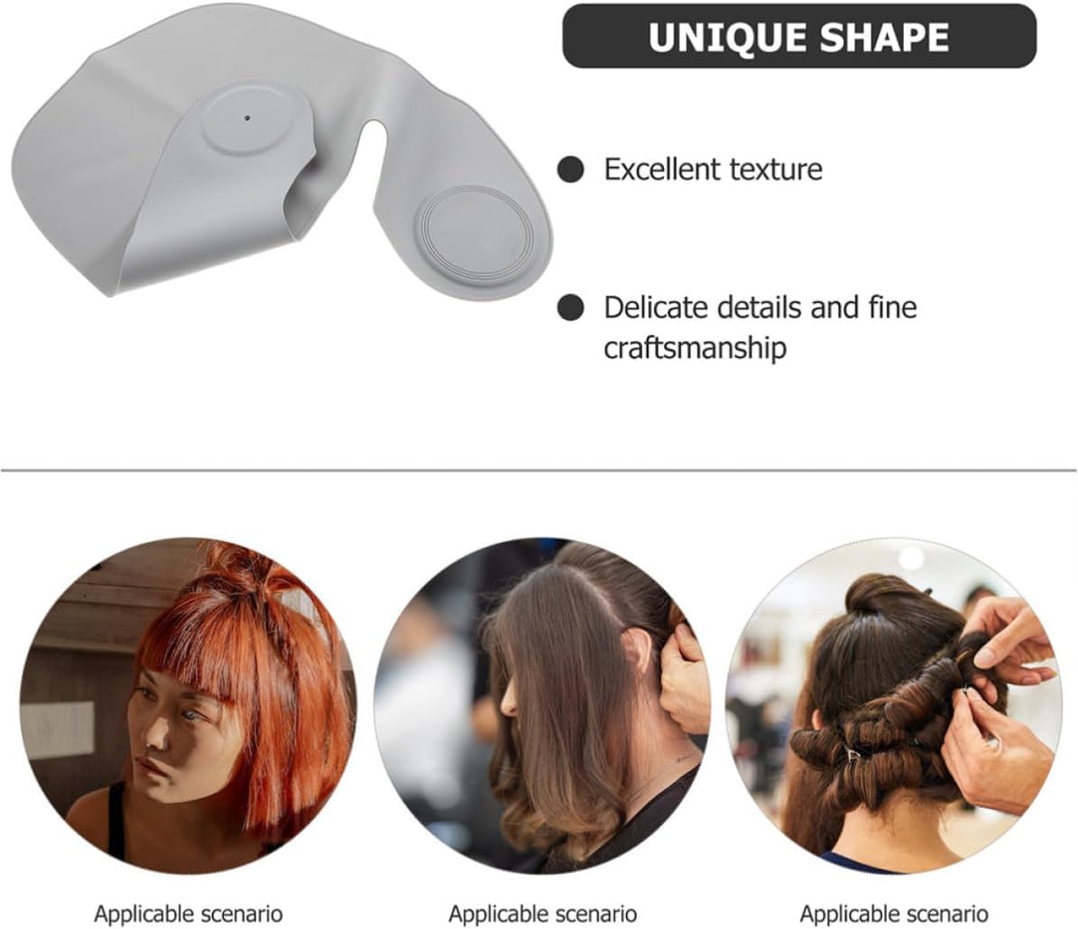 Silicone Waterproof Hair Cutting Cape with Neck Wrap Guard Easy to Clean Hairdressing Collar Preventing Hair from Falling into Clothes and Home Use