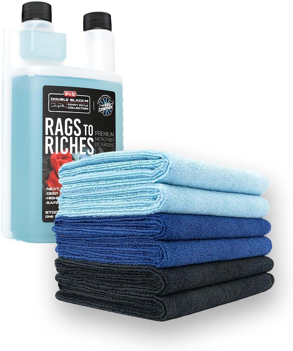 The Rag Company Microfiber Spa and Yoga Towel and Rags to Riches Bundle