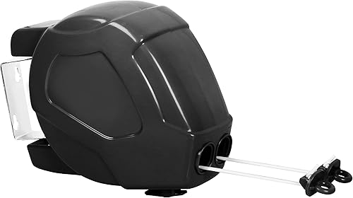 Miniatura 6 de Tendedero retráctil para exteriores | Línea de ropa de 2 x 49 pies para exteriores, patio trasero, exterior | Línea de ropa resistente que se retrae