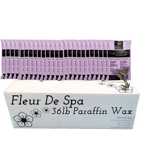 Miniatura 25 de FLEUR DE SPA - Recambios de cera de parafina de 1 libra - Fabricado en Estados Unidos - Infundido con aceites de coco y jojoba - Hidratante