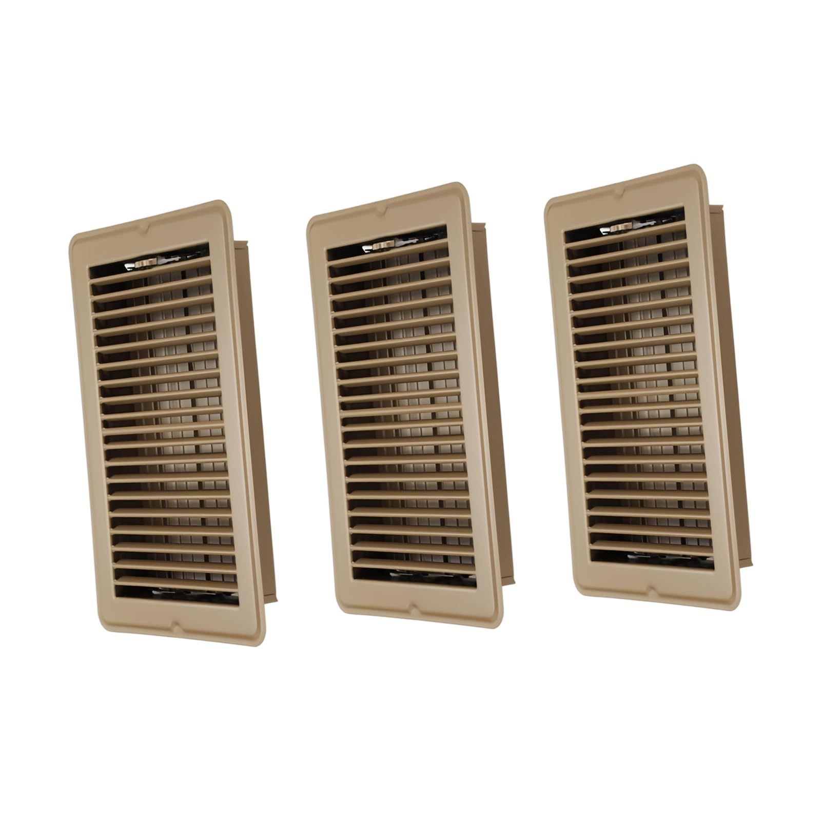 Upgrades 4x10 Inches Steel Floor Registers Metal Air Vent Grilles Rust Proof Floor Register 3 / 6pc for Heating & Cooling Ventilation Scratch