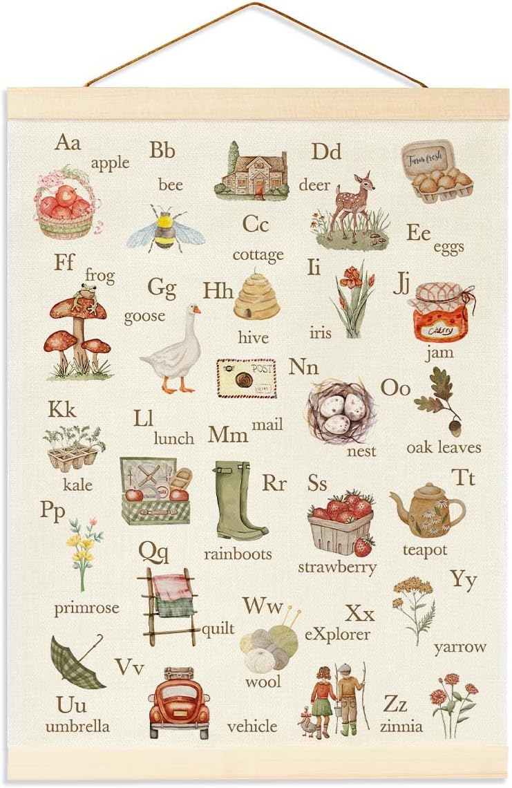 BirtDerr Woodland Nursery Decorations, Forest Nursery Decor, Boy Room Wall Decor, Jungle Decoration For Kids, strawberry, cottage, montessori, abc, school, homeschool