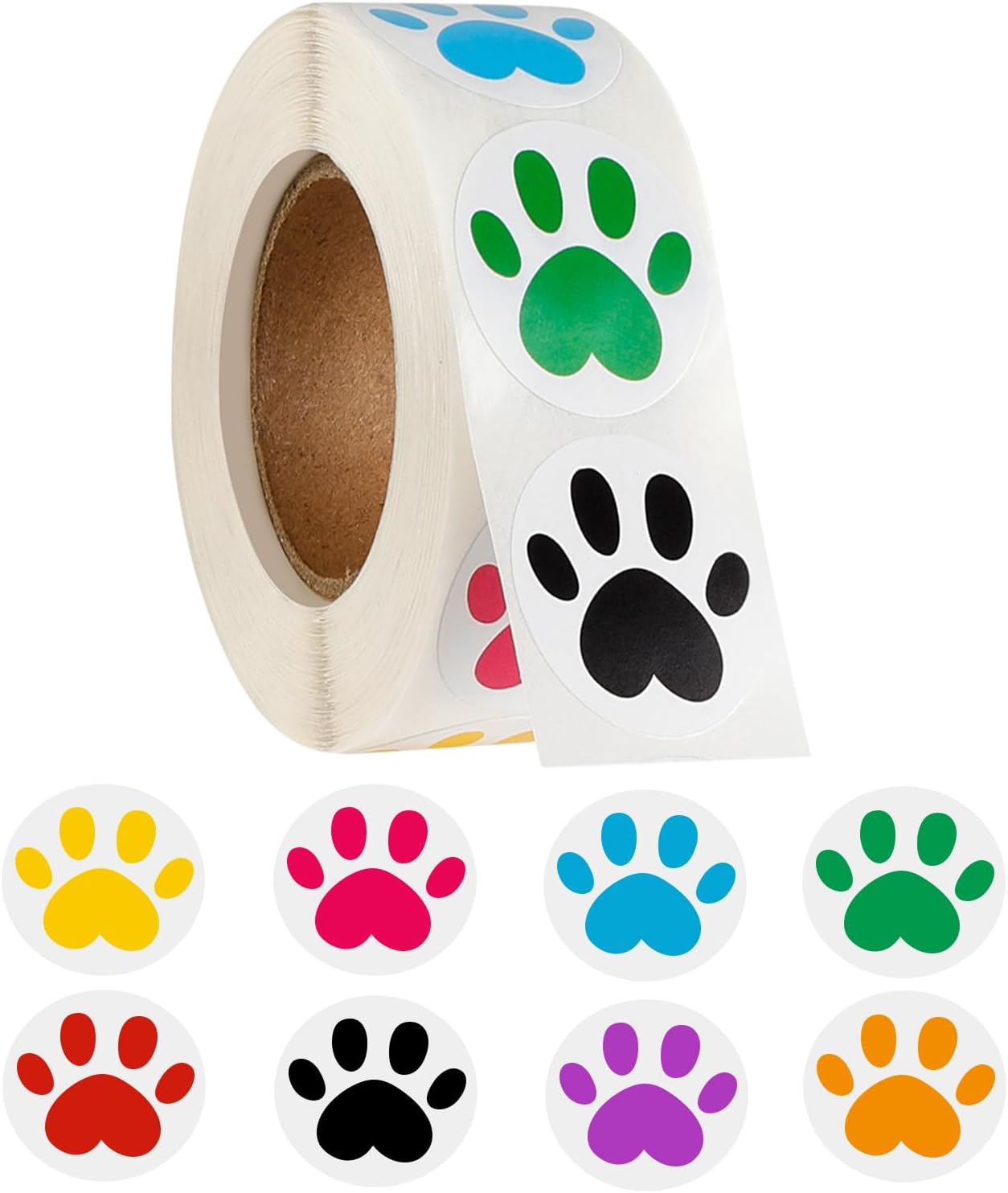 500 Pcs Paw Print Stickers,Dog Paw Stickers,Paw Stickers