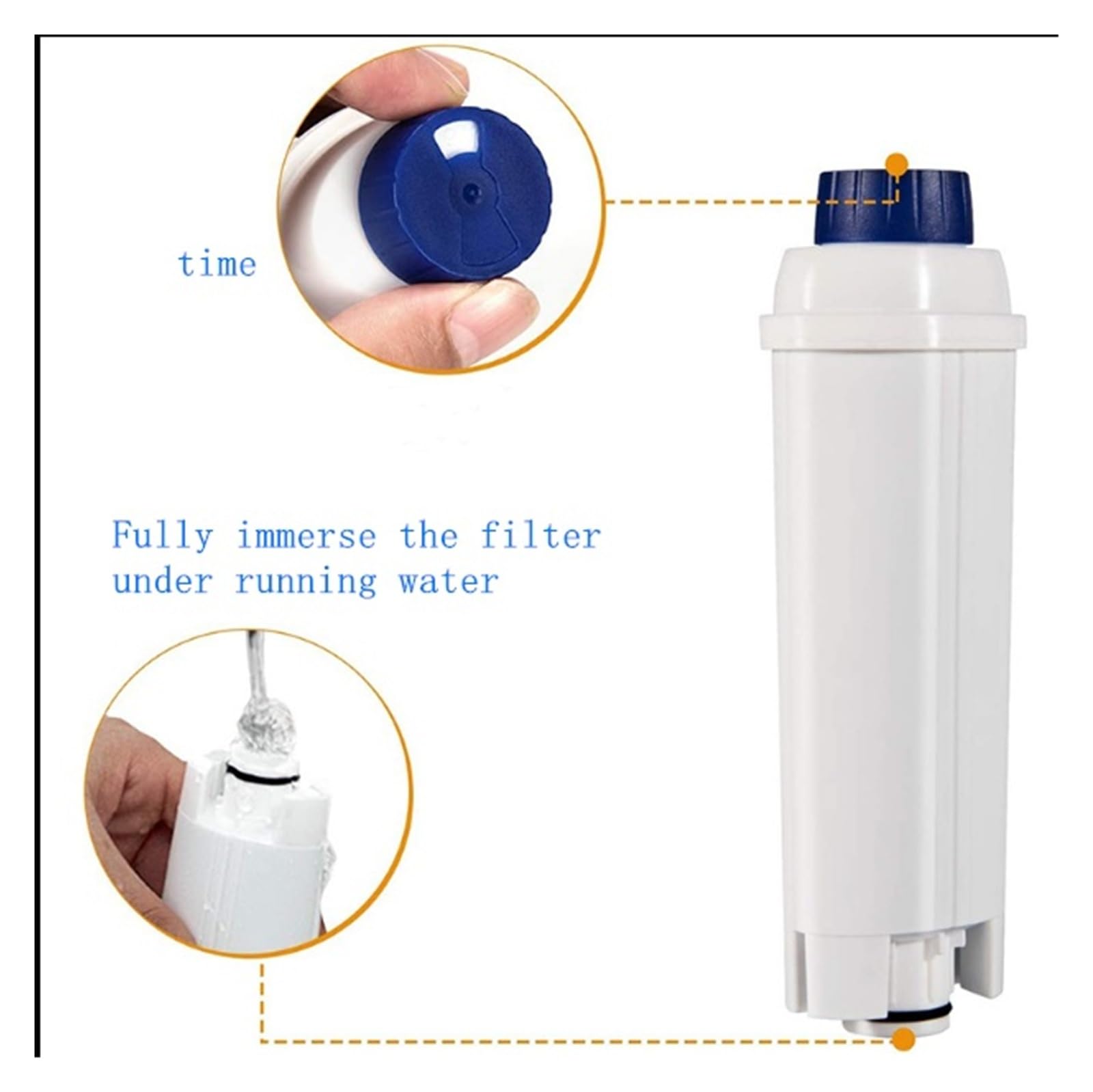 Cartouches De Filtre À Eau De Remplacement, 5 Pièces, Compatibles Avec Delonghi, Adoucisseur De Charbon Actif For Machine À Café Automatique DLS C002