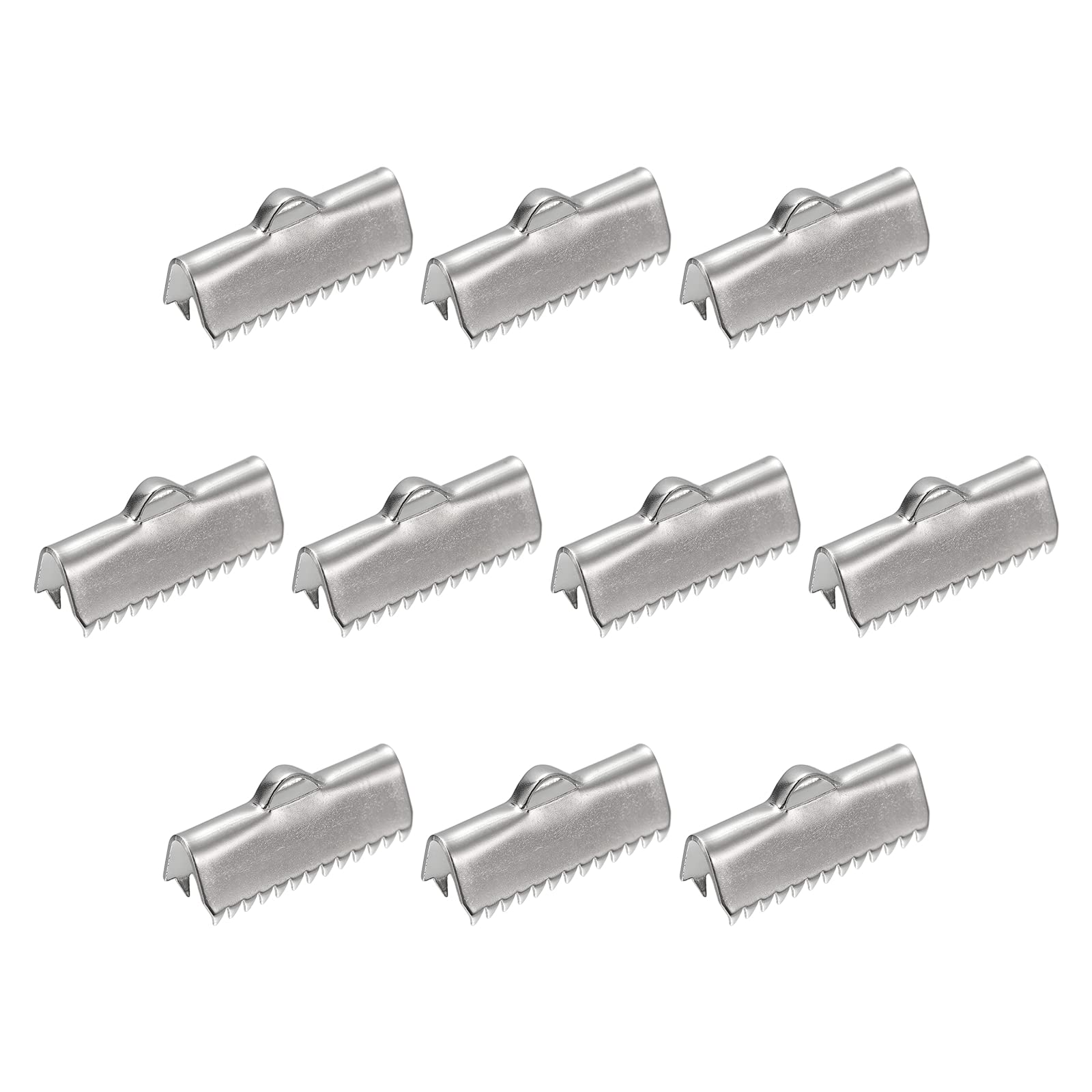 Abrazaderas de crimpado de 20 mm uxcell en acero inoxidable liso para pulseras, 60 unidades