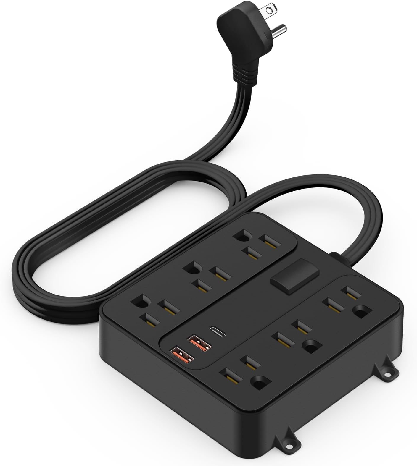6FT Extension Cord with Multiple Outlets,USB C Power Strip