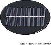 Vista 6 de Solar Panel, Round Solar Panel Portable for Solar Light for Solar Toys