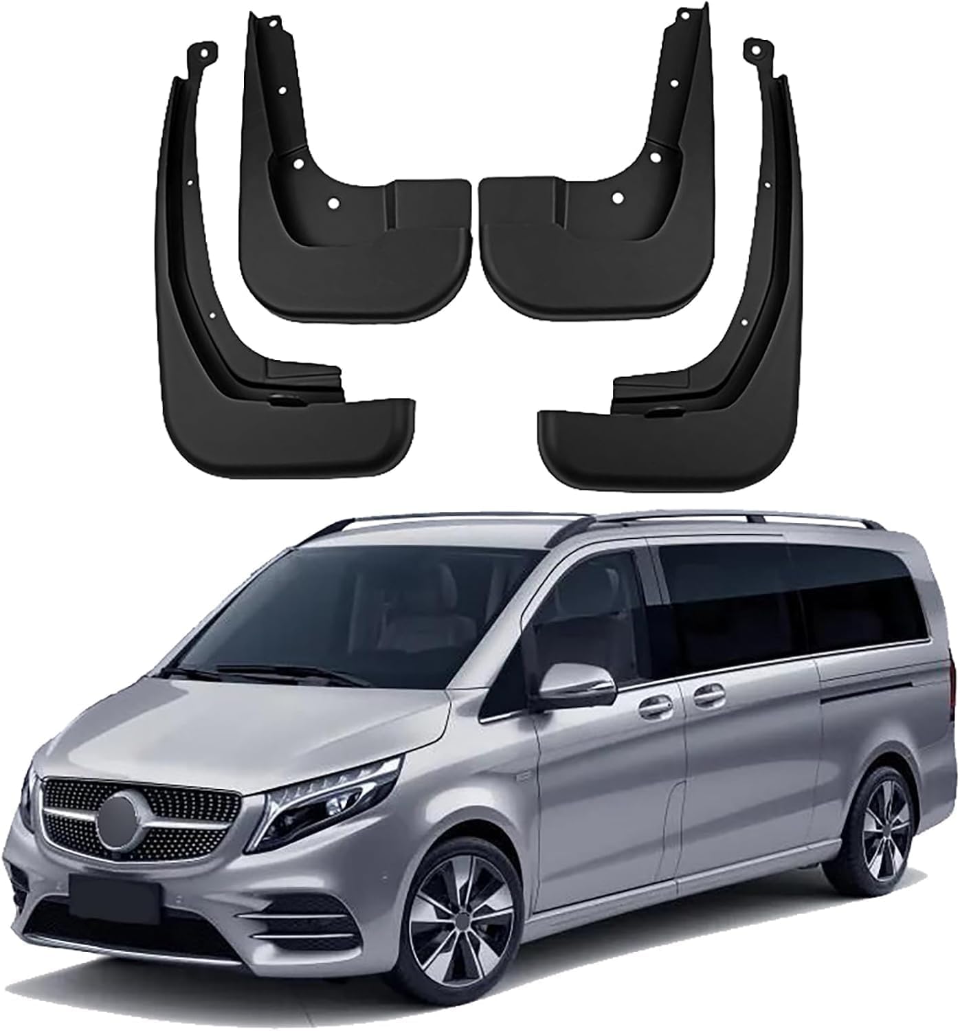 NYSLDSCO Mud Flaps for Mercedes-Benz V Class Sports Extended Edition 2021