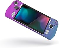 Vista 6 de PlayVital Juego de 2 calcomanías protectoras para ROG Ally, calcomanías personalizadas de vinilo para consola de juegos portátil ROG Ally, neón