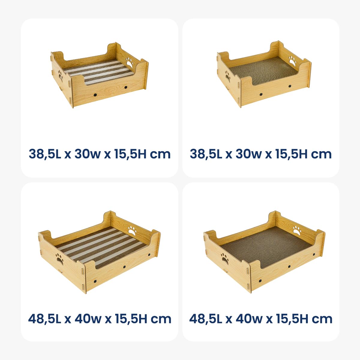 Kratzpappe für Katzen Groß XXL Haus, Kratzlounge Katze Pappe，Katzen Kratzbrett Kratzmatte Katze aus Hochwertiger Wellpapier & Holz 48,5x40x15,5cm Geschenk für Katzenliebhaber