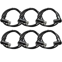 Vista 7 de Seismic Audio SARAX1 Nuevo cable de conexión XLR a XLR en ángulo recto de 1 pie