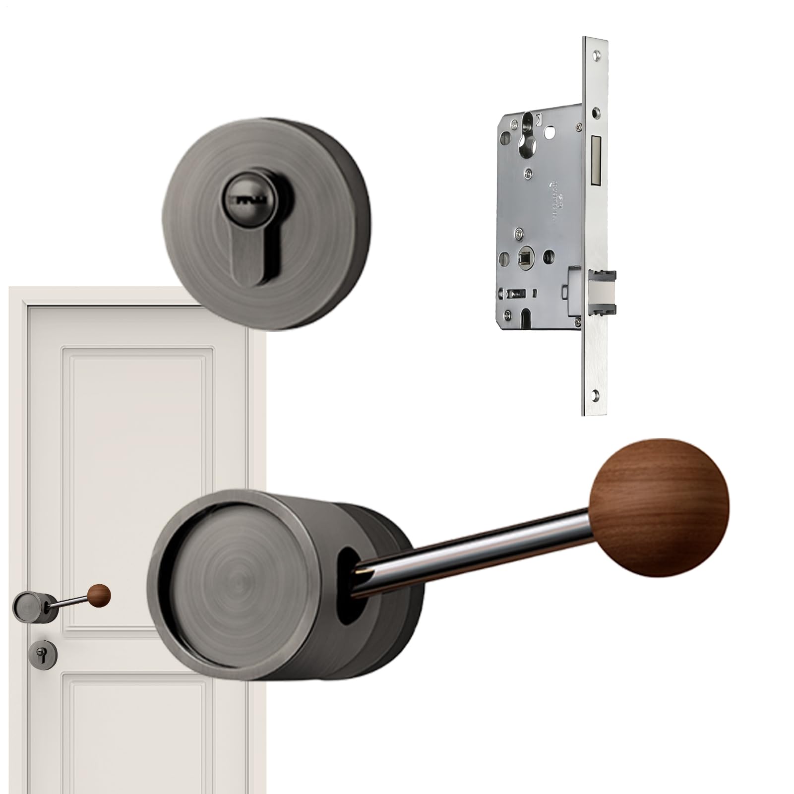 Poignées de porte intérieure gauche droit : serrure de sécurité de chambre