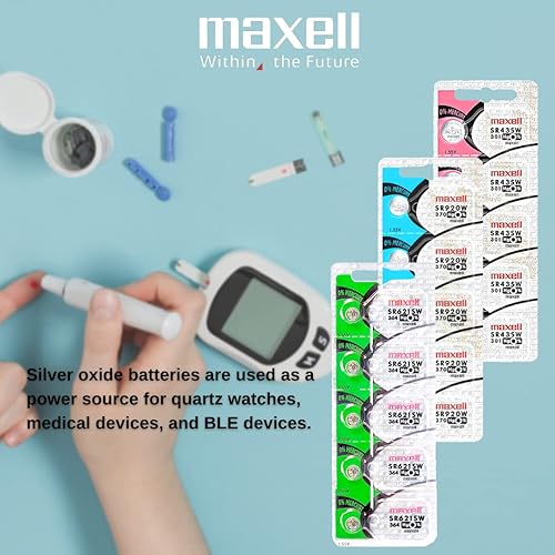 Miniatura 5 de Paquete de 10 baterías de holograma de óxido de plata Maxell 364 SR621SW