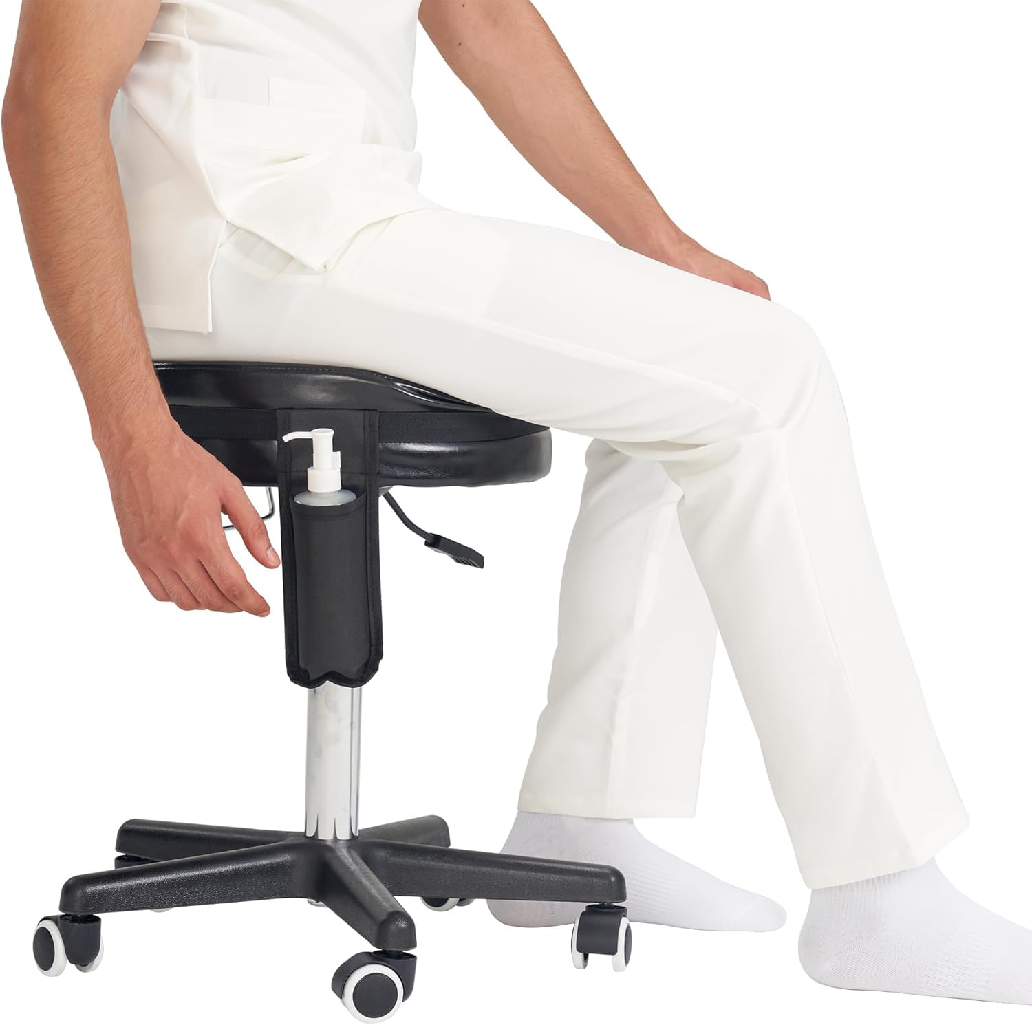 Master Massage Étui pour huile de massage réglable et résistant à la chaleur pour crème et lotion - Comprend un distributeur à pompe rechargeable de 227 ml (noir)