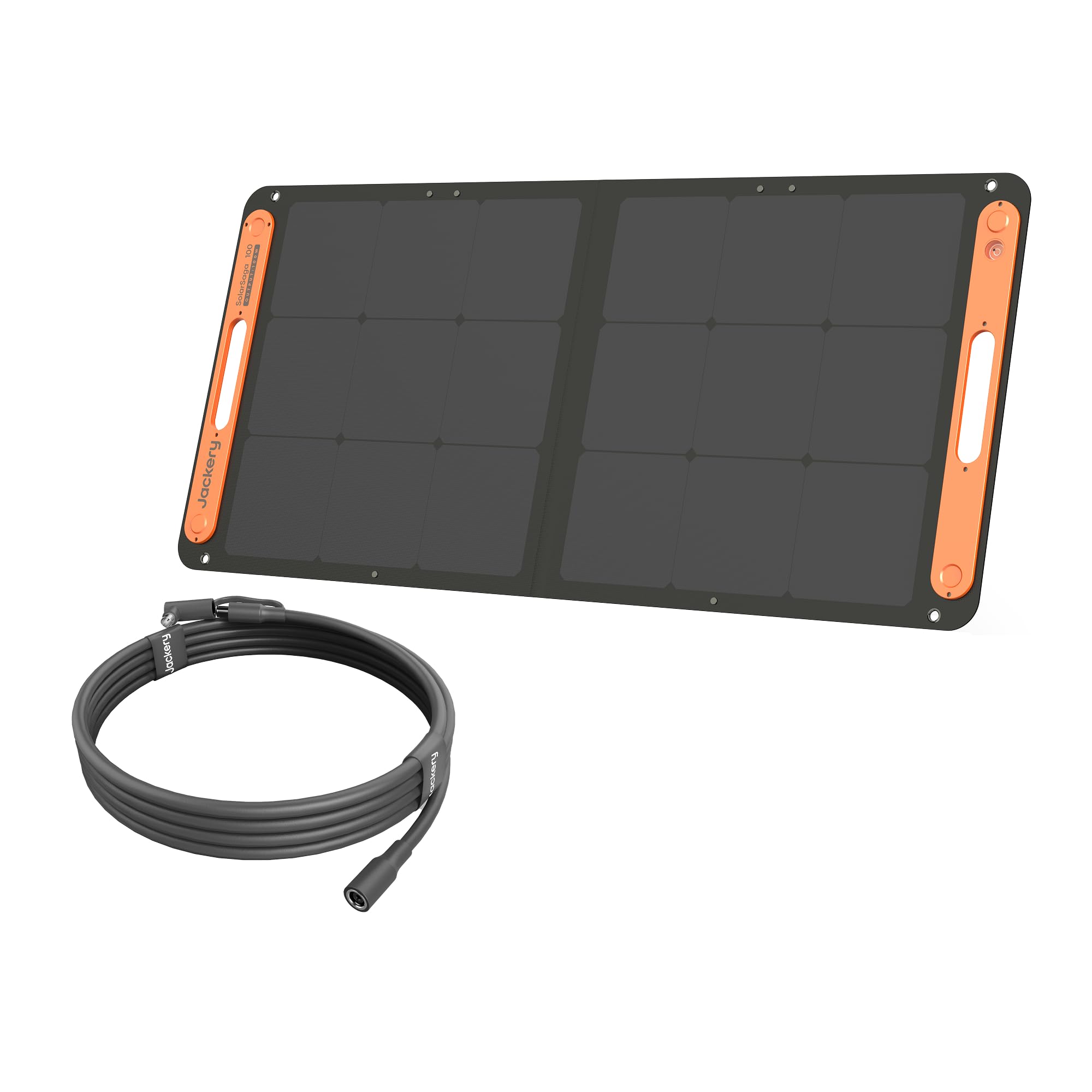 Jackery Orange,Black Solarsaga 100W Portable Solar Panel + 5M Extension Cable For Explorer 240V2/500V2/1000V2 Power Station