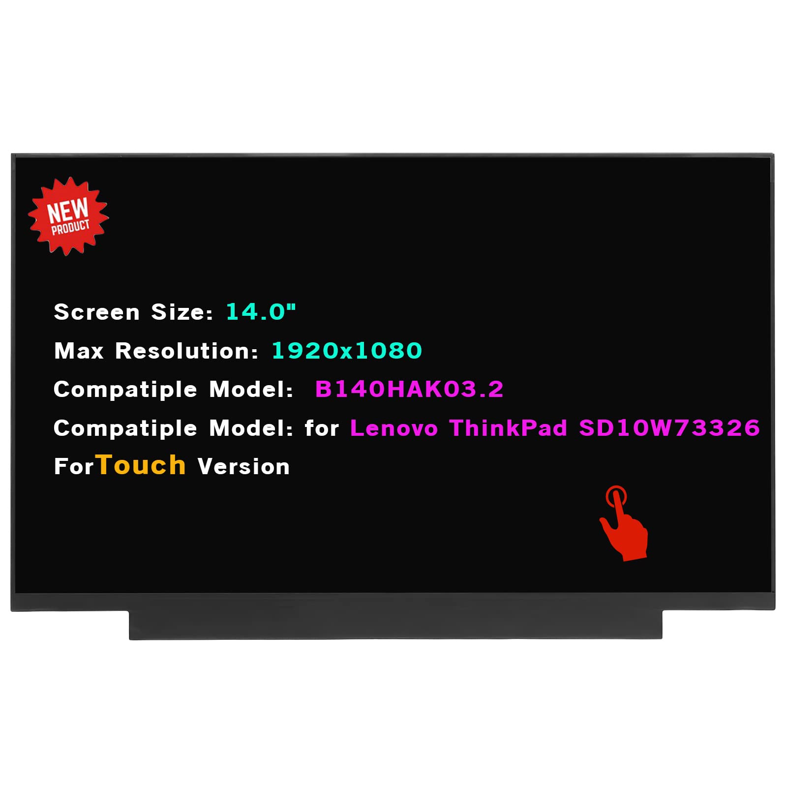 B140HAK03.2 14" LCD Display On-Cell Touch Screen Sostituzione FHD 1920x1080 40 Pin (per la Versione Touch)