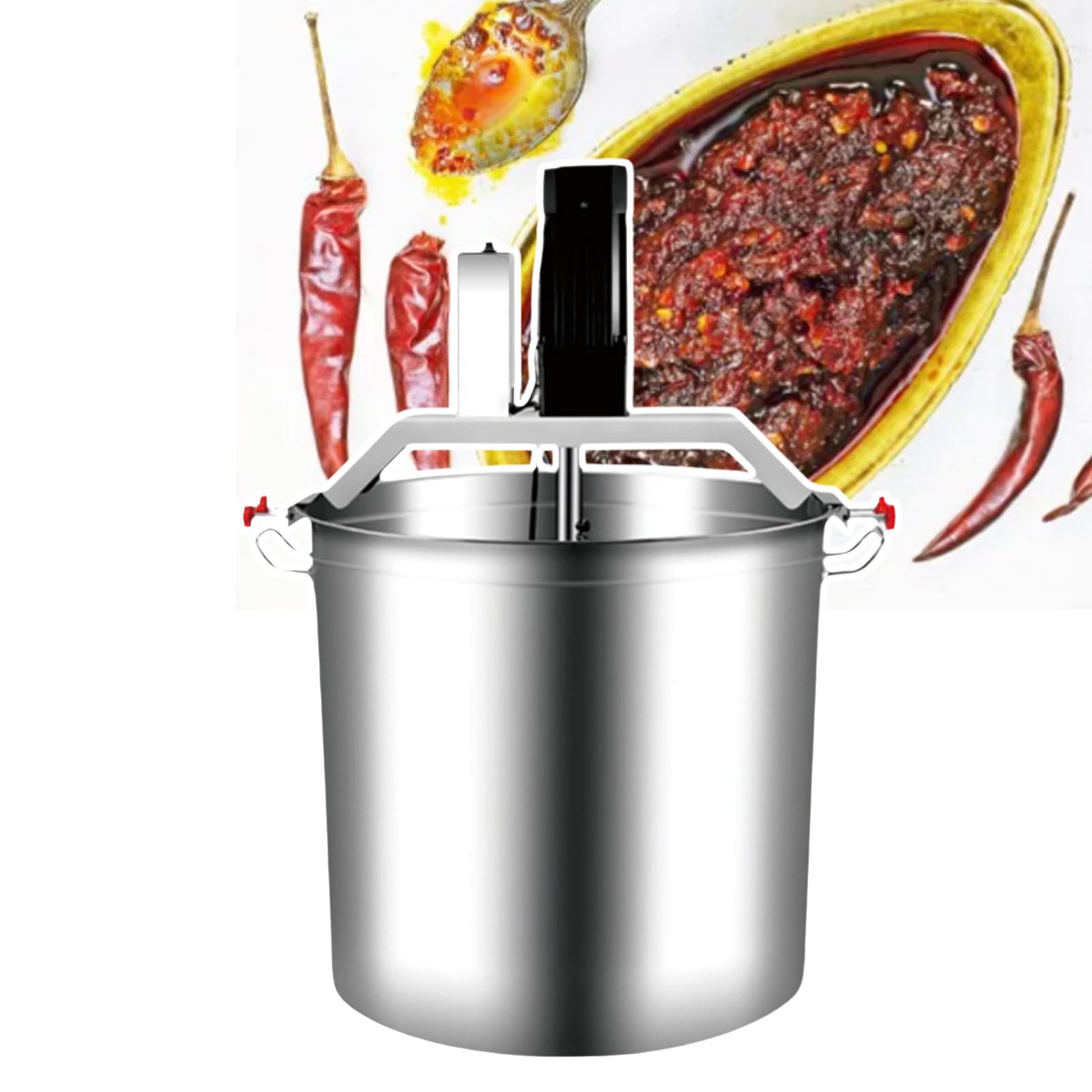 SENJINGHUA Commercial Food Mixer, 40L/80L/140L Stainless Steel Stand Electric Mixer Machine for Jam Sauce - 4 Blade Stirring Scraper for Making Filling Seasoning Soup,40L-220V