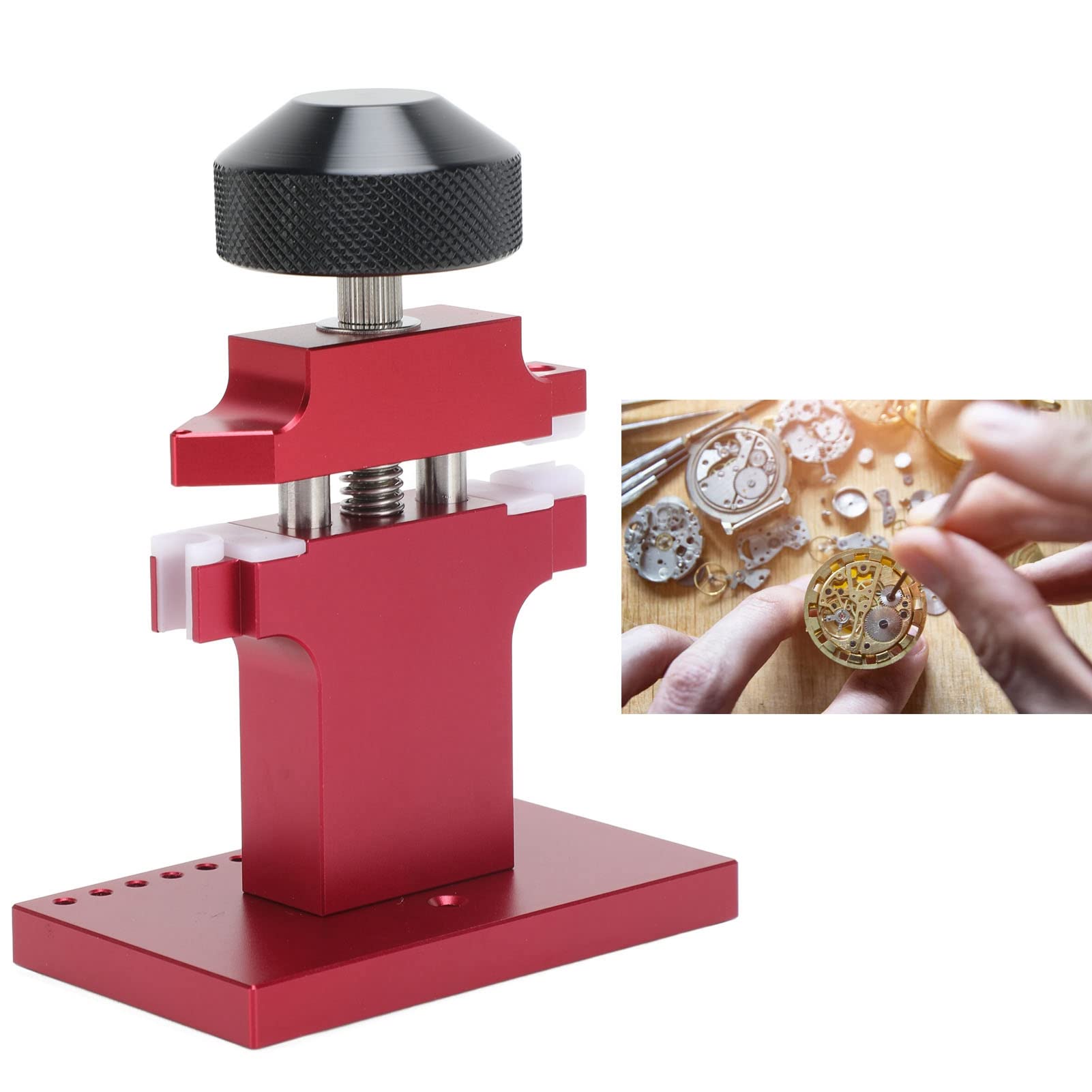 FLEXMAN Extracción de Tubos de Reloj, Herramienta de Extracción de Tubos de Fricción de Reloj Tipo Prensa Herramienta de Desmontaje de Relojes con Pasadores de Fijación Herramienta