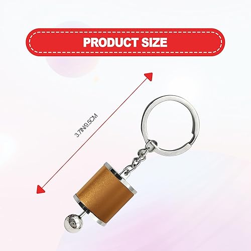 Miniatura 9 de Vrasly Llavero de cambio de caja de cambios automática, llavero de engranajes de cambio de automóvil de seis velocidades, cadena de caja de cambios