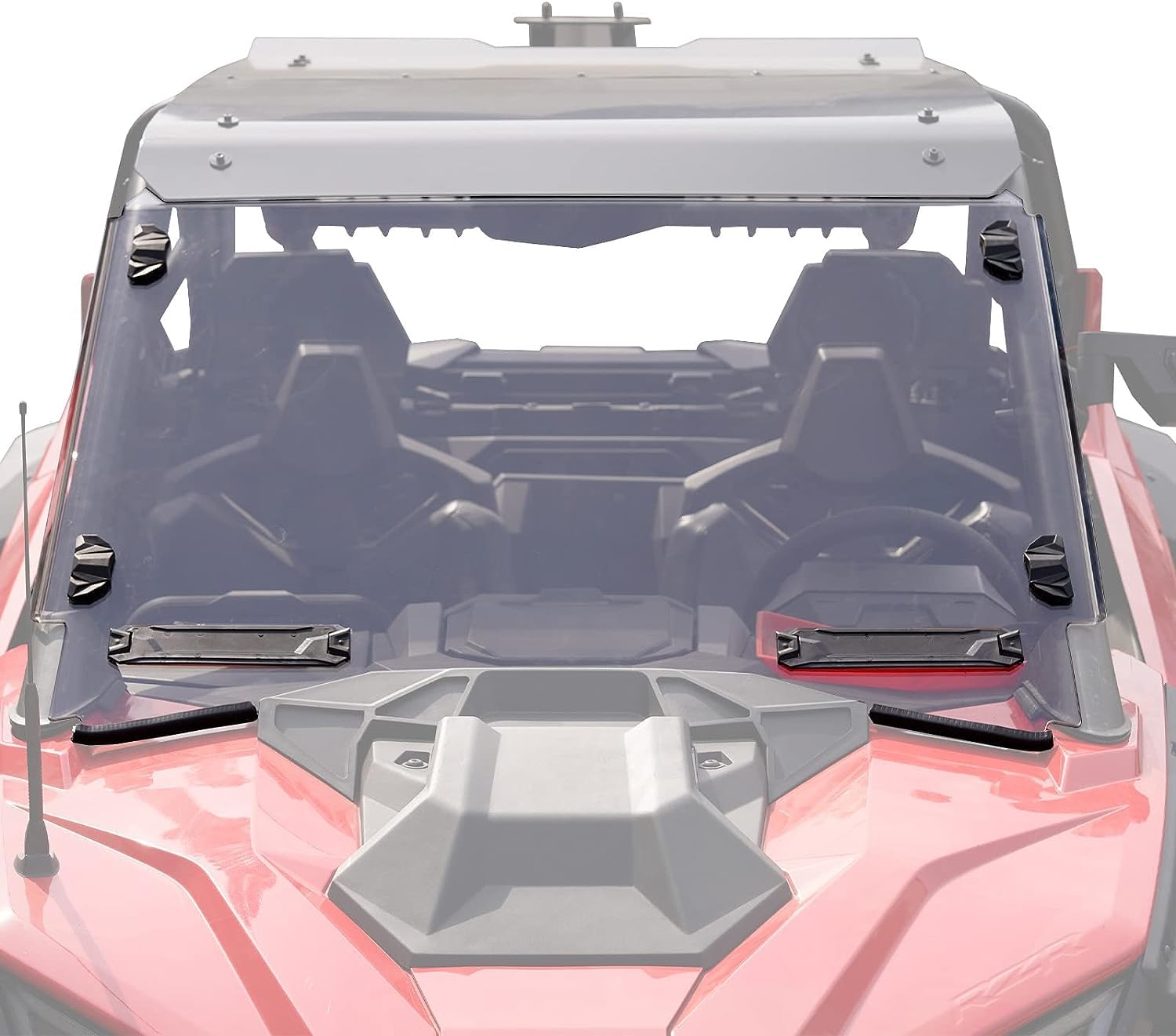 A & UTV PRO Front Vented Full Windshield for Polaris RZR PRO XP 2020-2024, RZR Turbo R 2022 2023 2024, Clear Heavy Duty Hard Coated Adjustable Vents Accessories, Replace OEM # 2883756, 2 Seater
