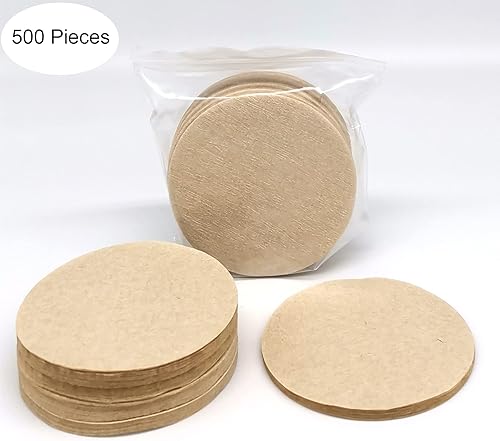 Miniatura 6 de Filtros de café, filtro de café de repuesto universal para AeroPress, compatible con cafetera, filtros de papel redondos sin blanquear, marrón
