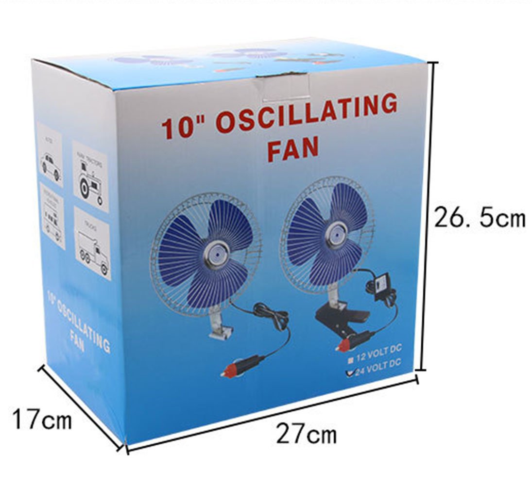 Ventilateur De Voiture 12V 24V 8 Pouces - Ventilateur Électrique Plafond Camion Rotatif 360° Pour Refroidissement Puissant