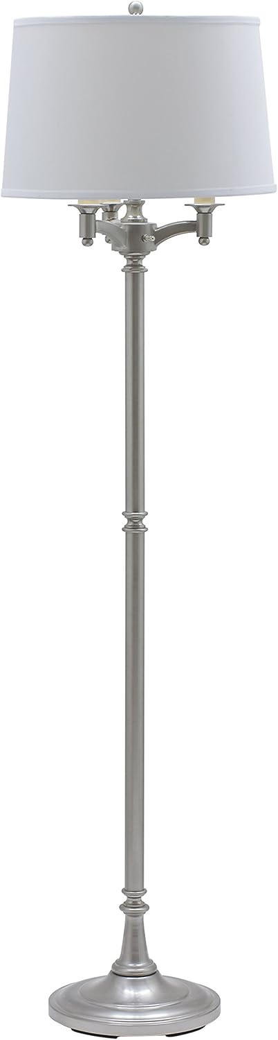 House of Troy L800-SN Lancaster Six-Way Floor Lamp, 62.75", Satin Nickel