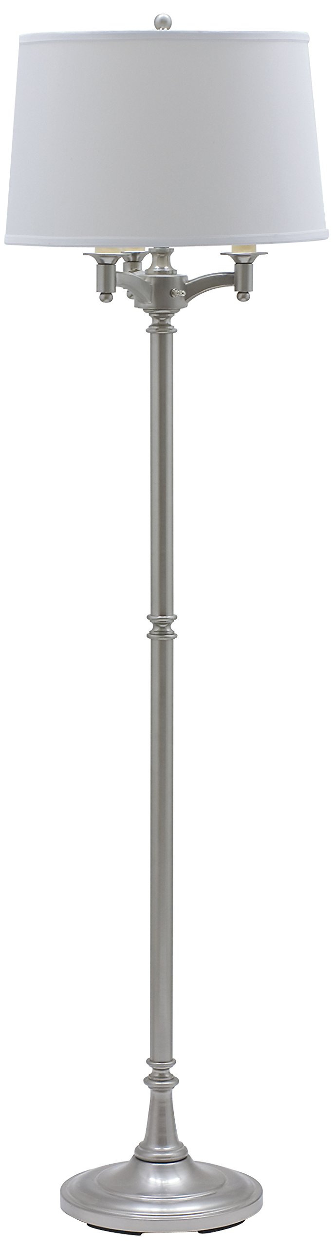 House of Troy L800-SN Lancaster Six-Way Floor Lamp, 62.75", Satin Nickel