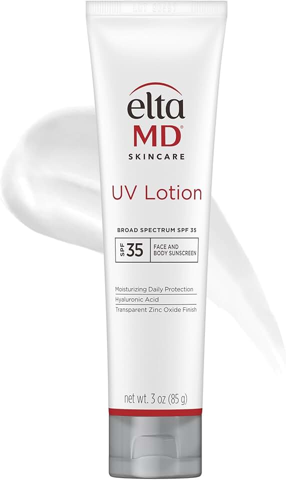 EltaMD UV Lotion SPF 30+ Sunscreen Moisturizer for Face and Body, Mineral Based with Zinc Oxide and Hyaluronic Acid for Sensitive 