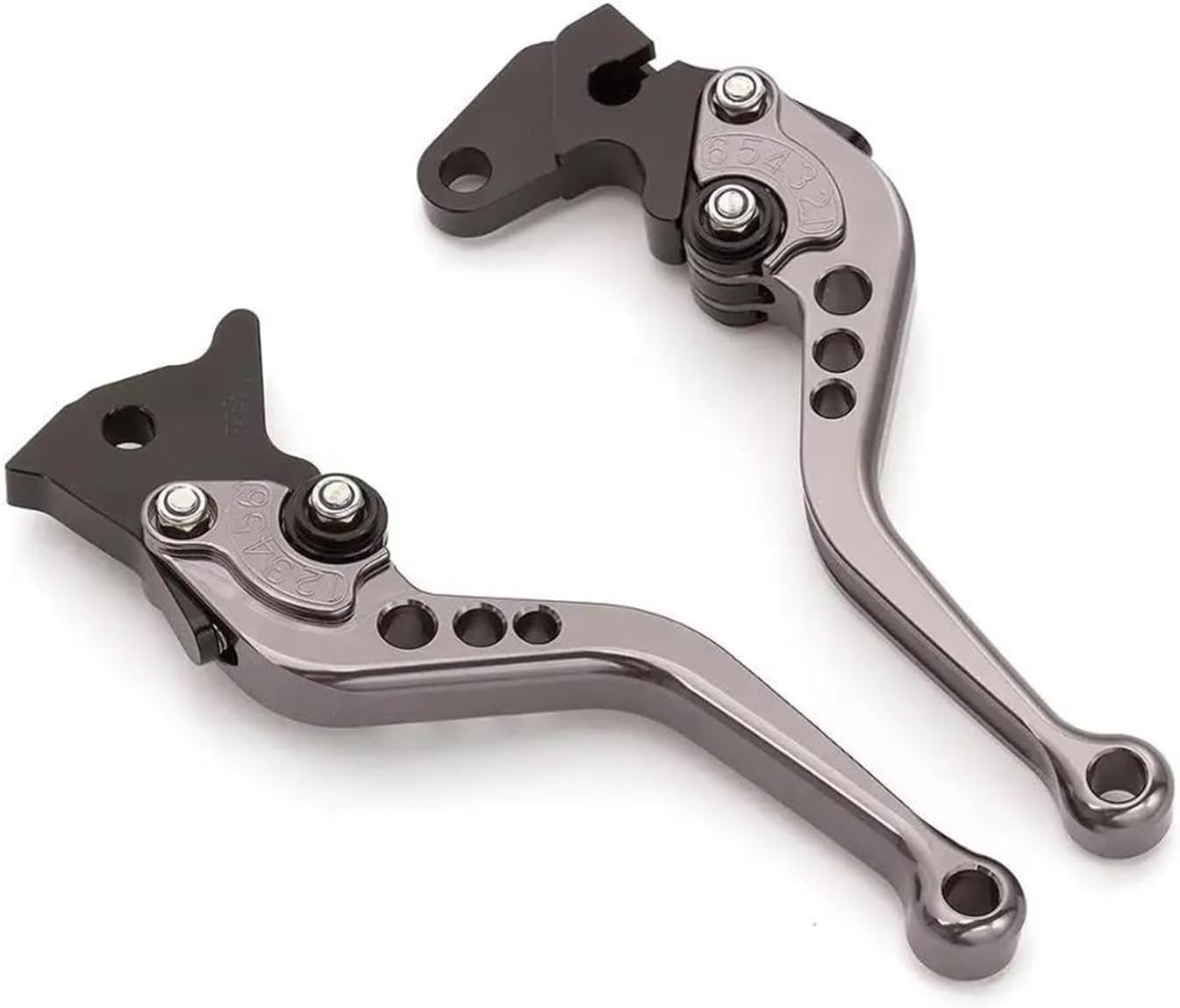 Clutch Handle Lever for Interceptor 650 2017-2022 Adjustable Motorcycle Brake Clutch Lever Motorbike Brake Clutch Levers Grip(Short Gray)