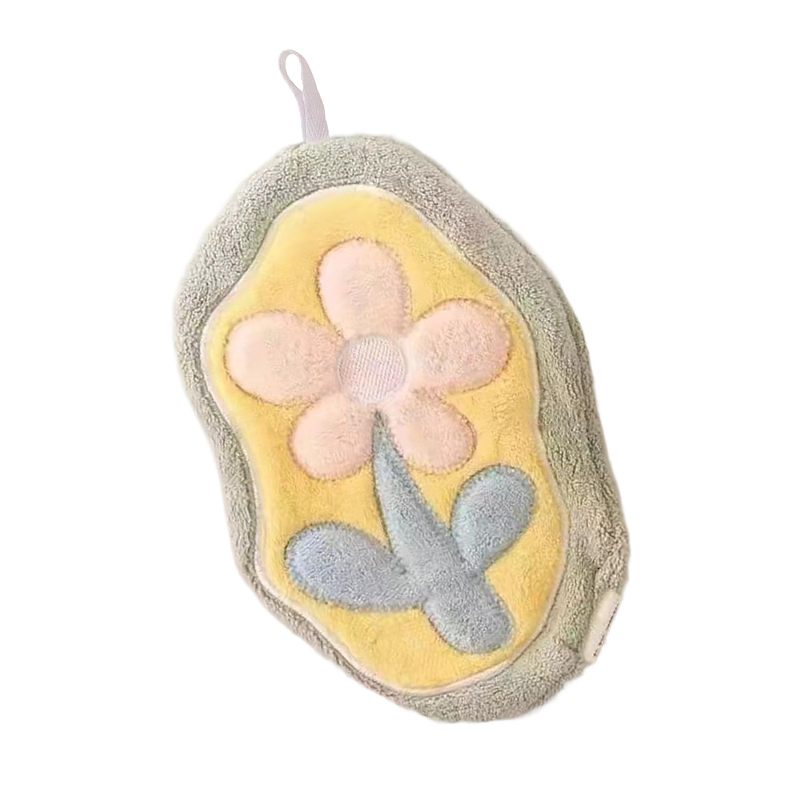Snorvixre Gentle Floral Hand Towel Soft Plush Fast Absorbing Skin-Friendly for Bathroom & Kitchen with Loop Corals Fleece Hand Towel