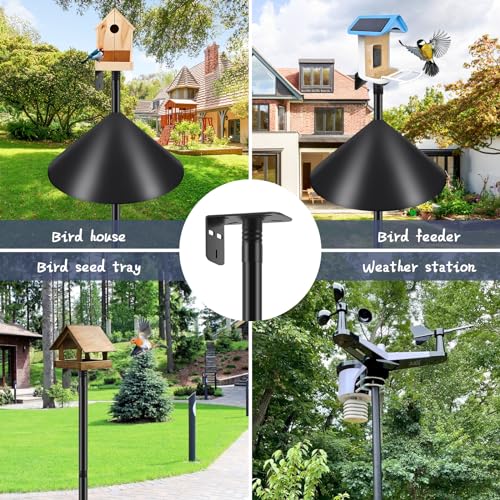 image for Gtongoko Smart Bird Feeder Pole Squirrel Proof 79 Inch Bird House Pole