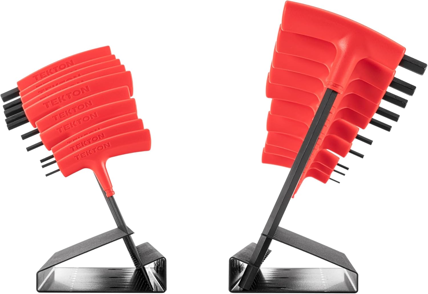 TEKTON Flat End Hex T-Handle Key Set with Stand, 10-Piece (2-10 mm) | KTX92202