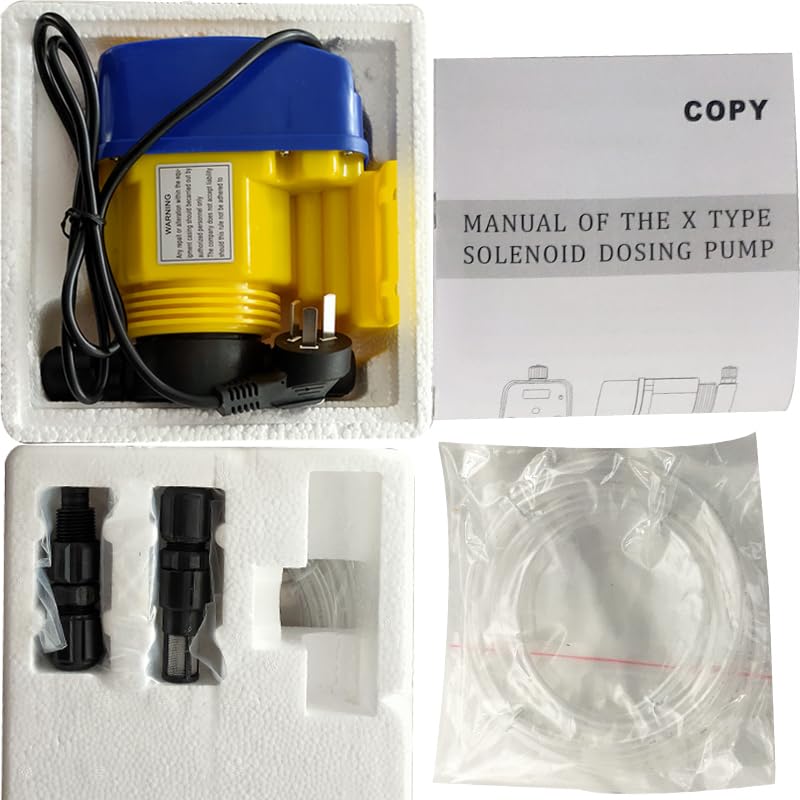 Pompe doseuse chimique, pompe de dosage pour le traitement des eaux usées, pompe doseuse réglable de 0 à 20 l/h pour le chlore, le PAC, les polymères et le contrôle du pH, tension personnalisable
